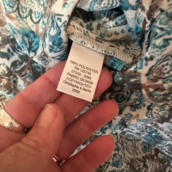 Christopher & Banks Maxi Skirt Size 16 Brown/Blue - Picture 4 of 4